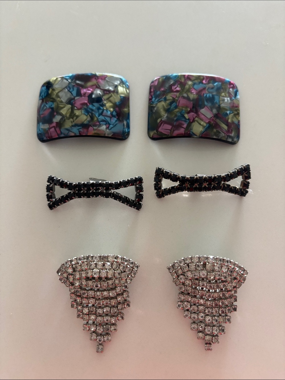 Vintage shoe clips lot / three